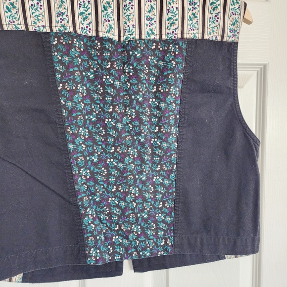 Vintage Wrangler Western‎ Wear Floral Zip Front Tank Vest - Picture 6 of 6